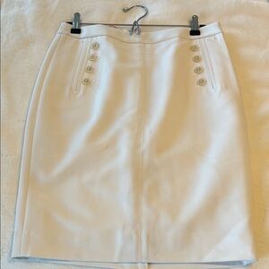 The Limited, Scandal Collection Cream Button-Accent Pencil Skirt